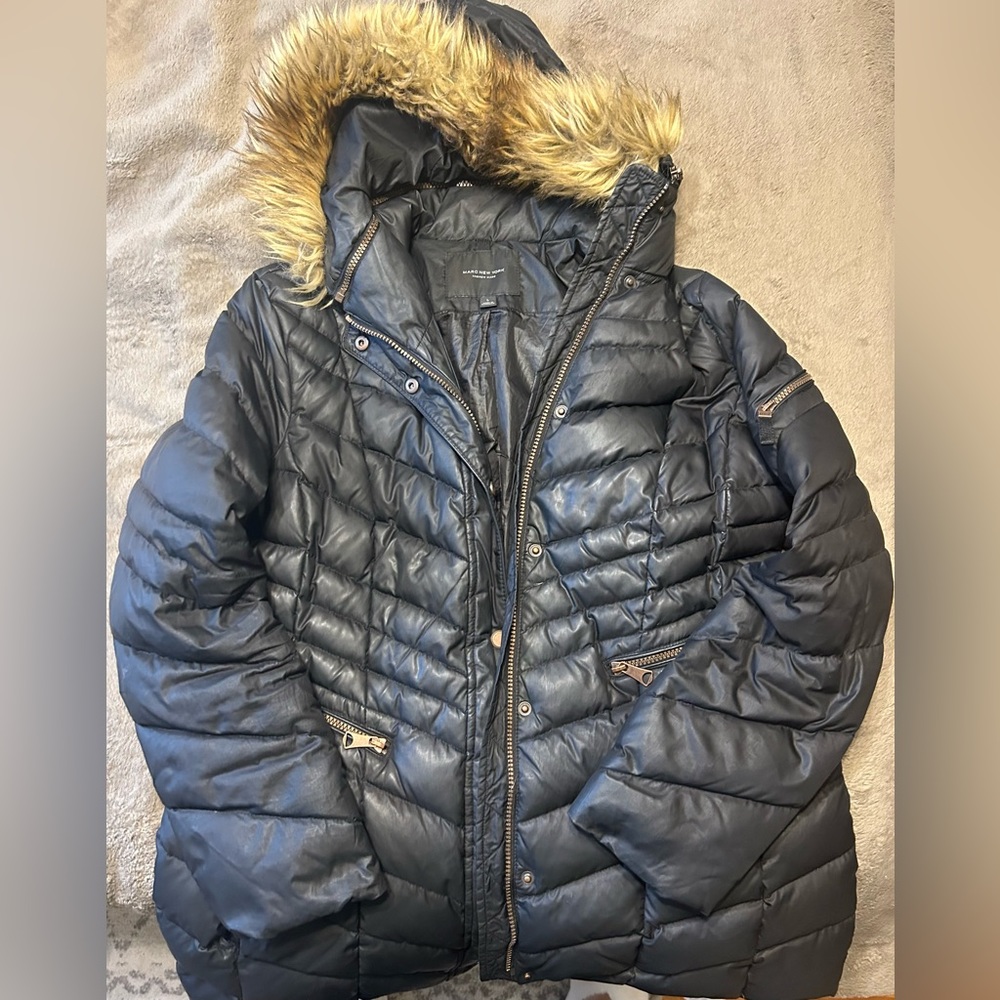 Marc New York Down Puffer Winter Jacket Black Womens LARGE
